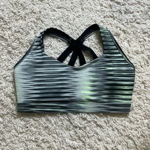 Small Forever 21 Green Crisscross Back Sports Bra